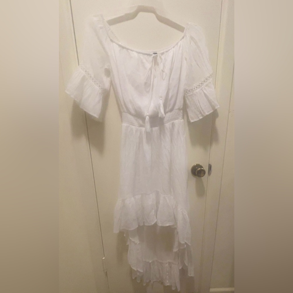 Miss Avenue hi/lo Elegant White Dress